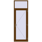 DOOR KORSA OPTIMUM REHAU BRILLANT 900x2600 mm WALNUT two-sided