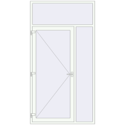 Drzwi zewnętrzne 1450x2750 mm DOOR KORSA OPTIMUM REHAU BRILLANT RAL 9016 Traffic white dwustronny Drzwi zewnętrzne 1450x2750 mm DOOR KORSA OPTIMUM REHAU BRILLANT RAL 9016 Traffic white dwustronny