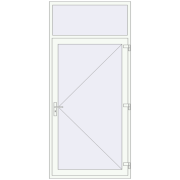 DOOR KORSA ALU STANDARD 72 1200x2600 mm RAL 9016 Traffic white two-sided