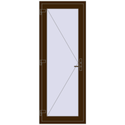 DOOR KORSA OPTIMUM REHAU BRILLANT 800x2100 mm DARK_OAK two-sided