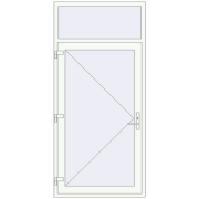 Entrance doors 1070x2290 mm DOOR KORSA OPTIMUM REHAU BRILLANT RAL 9016 Traffic white two-sided