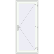 DOOR KORSA ALU STANDARD 72 900x2100 mm RAL 9016 Traffic white two-sided