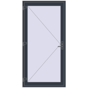 Drzwi zewnętrzne 1100x2200 mm DOOR KORSA ENERGY-SAVING REHAU SYNEGO ANTHRACITE_GREY_STRUKTURAL dwustronny Drzwi zewnętrzne 1100x2200 mm DOOR KORSA ENERGY-SAVING REHAU SYNEGO ANTHRACITE_GREY_STRUKTURAL dwustronny