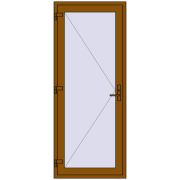 DOOR OPTIMUM REHAU BRILLANT 900x2200 mm GOLDEN OAK two-sided