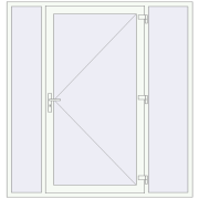 DOOR KORSA ALU STANDARD 72 2000x2100 mm RAL 9016 Traffic white two-sided