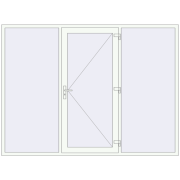Drzwi zewnętrzne 2700x2000 mm DOOR KORSA OPTIMUM REHAU BRILLANT RAL 9016 Traffic white dwustronny Drzwi zewnętrzne 2700x2000 mm DOOR KORSA OPTIMUM REHAU BRILLANT RAL 9016 Traffic white dwustronny