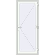 Drzwi zewnętrzne 900x2200 mm DOOR KORSA OPTIMUM REHAU BRILLANT