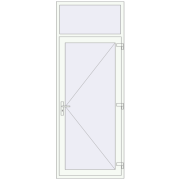 DOOR KORSA OPTIMUM REHAU BRILLANT 1000x2600 mm RAL 9016 Traffic white two-sided