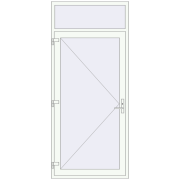 DOOR KORSA ALU STANDARD 72 1100x2510 mm RAL 9016 Traffic white two-sided