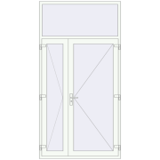 DOOR KORSA ALU STANDARD 72 1400x2700 mm RAL 9016 Traffic white two-sided