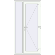 Drzwi zewnętrzne 1100x2200 mm DOOR KORSA OPTIMUM REHAU BRILLANT RAL 9016 Traffic white dwustronny Drzwi zewnętrzne 1100x2200 mm DOOR KORSA OPTIMUM REHAU BRILLANT RAL 9016 Traffic white dwustronny
