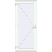 Drzwi zewnętrzne 1000x2300 mm DOOR KORSA ENERGY-SAVING REHAU SYNEGO RAL 9016 Traffic white dwustronny Drzwi zewnętrzne 1000x2300 mm DOOR KORSA ENERGY-SAVING REHAU SYNEGO RAL 9016 Traffic white dwustronny