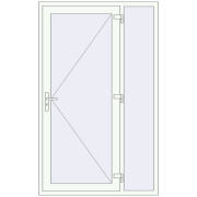 DOOR KORSA OPTIMUM REHAU BRILLANT 1300x2100 mm RAL 9016 Traffic white dwustronny DOOR KORSA OPTIMUM REHAU BRILLANT 1300x2100 mm RAL 9016 Traffic white dwustronny