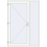 Drzwi zewnętrzne 1480x2120 mm DOOR KORSA OPTIMUM REHAU BRILLANT RAL 9016 Traffic white dwustronny Drzwi zewnętrzne 1480x2120 mm DOOR KORSA OPTIMUM REHAU BRILLANT RAL 9016 Traffic white dwustronny