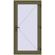 DOOR KORSA OPTIMUM REHAU BRILLANT 970x1900 mm QUARTZ_GREY two-sided