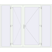 DOOR KORSA OPTIMUM REHAU BRILLANT 2600x2200 mm RAL 9016 Traffic white two-sided