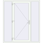 DOOR KORSA OPTIMUM REHAU BRILLANT 1800x2070 mm RAL 9016 Traffic white two-sided