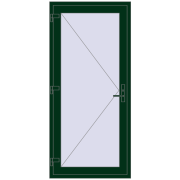 Entrance doors 930x2020 mm DOOR KORSA OPTIMUM REHAU BRILLANT MOSS_GREEN two-sided Entrance doors 930x2020 mm DOOR KORSA OPTIMUM REHAU BRILLANT MOSS_GREEN two-sided
