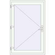 Drzwi zewnętrzne 1100x1700 mm DOOR KORSA ALU STANDARD 72 RAL 9016 Traffic white dwustronny