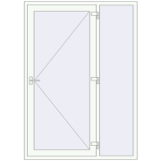 Drzwi zewnętrzne 1500x2100 mm DOOR KORSA OPTIMUM REHAU BRILLANT RAL 9016 Traffic white dwustronny Drzwi zewnętrzne 1500x2100 mm DOOR KORSA OPTIMUM REHAU BRILLANT RAL 9016 Traffic white dwustronny