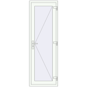 DOOR KORSA OPTIMUM REHAU BRILLANT 705x2060 mm RAL 9016 Traffic white two-sided