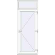 Drzwi zewnętrzne 950x2500 mm DOOR KORSA OPTIMUM REHAU BRILLANT RAL 9016 Traffic white dwustronny Drzwi zewnętrzne 950x2500 mm DOOR KORSA OPTIMUM REHAU BRILLANT RAL 9016 Traffic white dwustronny