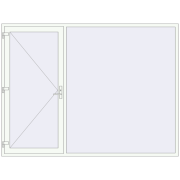 DOOR KORSA ENERGY-SAVING REHAU SYNEGO 2800x2100 mm RAL 9016 Traffic white two-sided