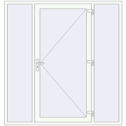 DOOR KORSA OPTIMUM REHAU BRILLANT 2000x2100 mm RAL 9016 Traffic white two-sided