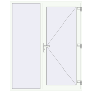 Entrance doors 1600x2000 mm DOOR KORSA ALU STANDARD 72 RAL 9016 Traffic white two-sided Entrance doors 1600x2000 mm DOOR KORSA ALU STANDARD 72 RAL 9016 Traffic white two-sided