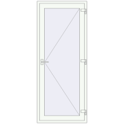 DOOR KORSA OPTIMUM REHAU BRILLANT 900x2205 mm RAL 9016 Traffic white two-sided