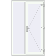 Entrance doors 1200x2000 mm DOOR KORSA OPTIMUM REHAU BRILLANT RAL 9016 Traffic white two-sided Entrance doors 1200x2000 mm DOOR KORSA OPTIMUM REHAU BRILLANT RAL 9016 Traffic white two-sided