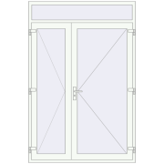 Entrance doors 1600x2400 mm DOOR KORSA OPTIMUM REHAU BRILLANT RAL 9016 Traffic white two-sided Entrance doors 1600x2400 mm DOOR KORSA OPTIMUM REHAU BRILLANT RAL 9016 Traffic white two-sided