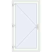 DOOR KORSA ALU STANDARD 72 1150x2150 mm RAL 9016 Traffic white two-sided