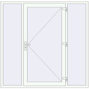 Drzwi zewnętrzne 2000x1970 mm DOOR KORSA OPTIMUM REHAU BRILLANT RAL 9016 Traffic white dwustronny