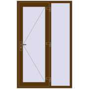 DOOR KORSA OPTIMUM REHAU BRILLANT 1200x1899 mm WALNUT two-sided