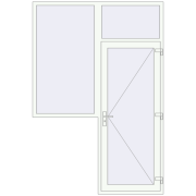 DOOR KORSA ENERGY-SAVING REHAU SYNEGO 1775x2612 mm RAL 9016 Traffic white two-sided
