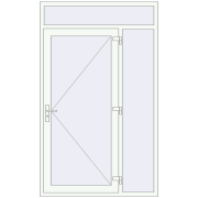 Drzwi zewnętrzne 1400x2300 mm DOOR KORSA OPTIMUM REHAU BRILLANT