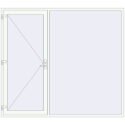 DOOR KORSA ENERGY-SAVING REHAU SYNEGO 2600x2300 mm RAL 9016 Traffic white two-sided