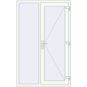 Entrance doors 1280x2040 mm DOOR KORSA OPTIMUM REHAU BRILLANT RAL 9016 Traffic white two-sided Entrance doors 1280x2040 mm DOOR KORSA OPTIMUM REHAU BRILLANT RAL 9016 Traffic white two-sided