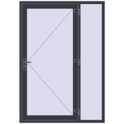 Drzwi zewnętrzne 1470x2100 mm DOOR KORSA OPTIMUM REHAU BRILLANT ANTHRACITE_GREY_STRUKTURAL dwustronny Drzwi zewnętrzne 1470x2100 mm DOOR KORSA OPTIMUM REHAU BRILLANT ANTHRACITE_GREY_STRUKTURAL dwustronny