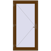 DOOR KORSA OPTIMUM REHAU BRILLANT 1000x2000 mm WALNUT two-sided