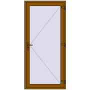 DOOR KORSA ENERGY-SAVING REHAU SYNEGO 1050x2250 mm GOLDEN OAK dwustronny