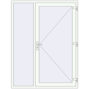 DOOR KORSA OPTIMUM REHAU BRILLANT 1560x2050 mm RAL 9016 Traffic white dwustronny DOOR KORSA OPTIMUM REHAU BRILLANT 1560x2050 mm RAL 9016 Traffic white dwustronny