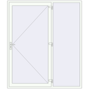 DOOR KORSA ALU STANDARD 72 2000x2350 mm RAL 9016 Traffic white two-sided