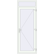 DOOR KORSA OPTIMUM REHAU BRILLANT 900x2500 mm RAL 9016 Traffic white two-sided
