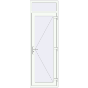 Entrance doors 750x2290 mm DOOR KORSA OPTIMUM REHAU BRILLANT RAL 9016 Traffic white two-sided Entrance doors 750x2290 mm DOOR KORSA OPTIMUM REHAU BRILLANT RAL 9016 Traffic white two-sided