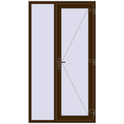 Drzwi zewnętrzne 1200x2180 mm DOOR KORSA OPTIMUM REHAU BRILLANT DARK_OAK dwustronny