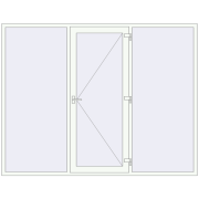 DOOR KORSA ENERGY-SAVING REHAU SYNEGO 2700x2100 mm RAL 9016 Traffic white two-sided