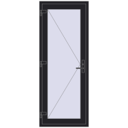 Entrance doors 785x2000 mm DOOR KORSA OPTIMUM REHAU BRILLANT BLACK_ULTI-MATT two-sided Entrance doors 785x2000 mm DOOR KORSA OPTIMUM REHAU BRILLANT BLACK_ULTI-MATT two-sided