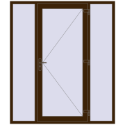 DOOR KORSA OPTIMUM REHAU BRILLANT 1800x2100 mm DARK_OAK two-sided